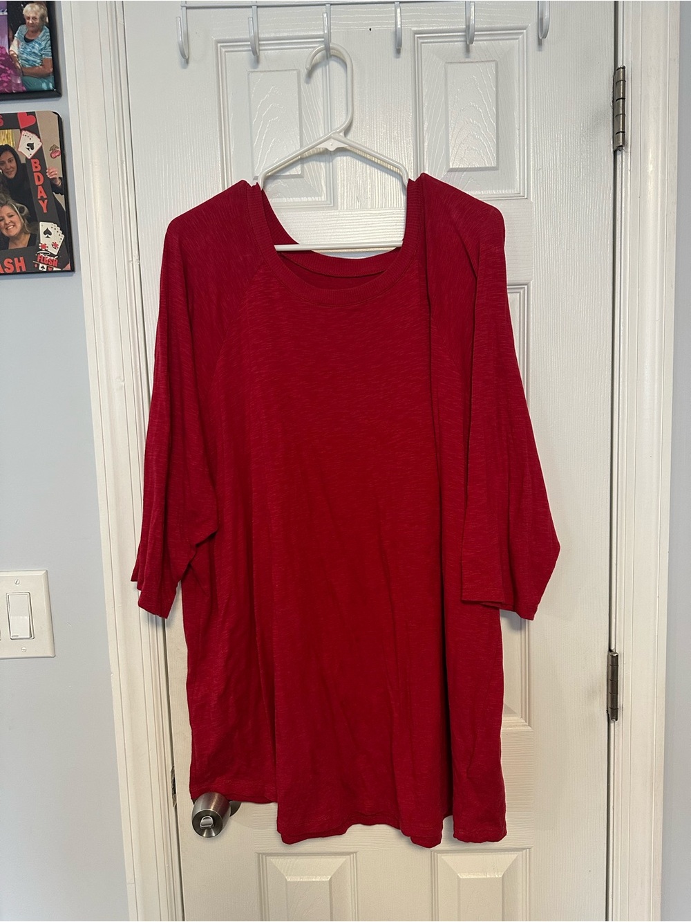 Torrid Red 3/4 Sleeve T-Shirt Size 4X
